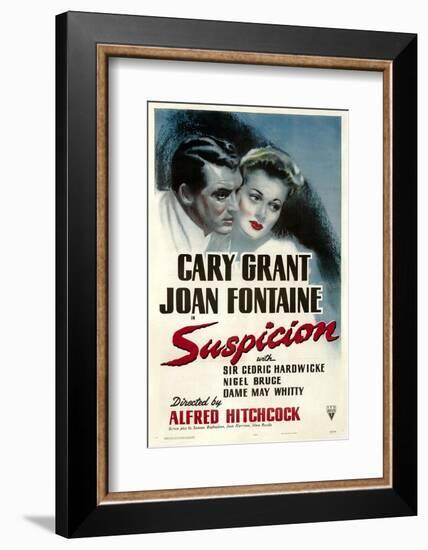 Suspicion, Cary Grant, Joan Fontaine, 1941-null-Framed Photo