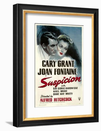 Suspicion, Cary Grant, Joan Fontaine, 1941-null-Framed Photo