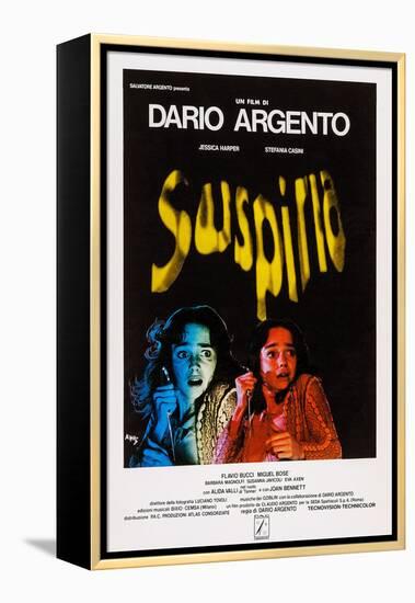 Suspiria, Italian Poster Art, Jessica Harper, 1977-null-Framed Stretched Canvas