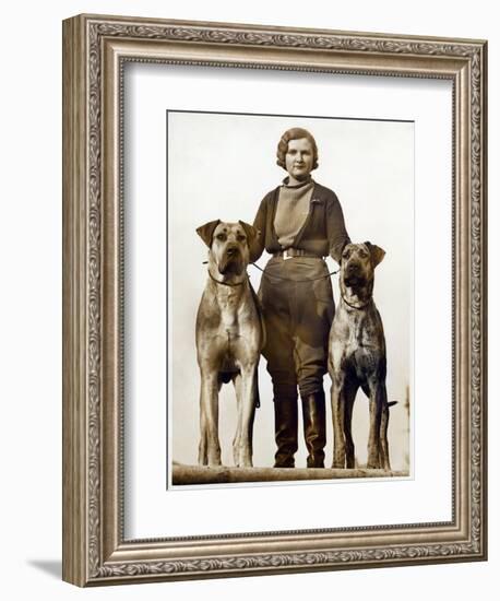 Sussex Canine Association Dog Show, Bognor Regis, Sussex, January 1934-null-Framed Photographic Print