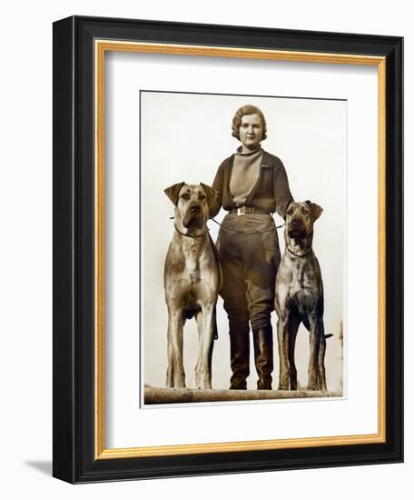 Sussex Canine Association Dog Show, Bognor Regis, Sussex, January 1934-null-Framed Photographic Print