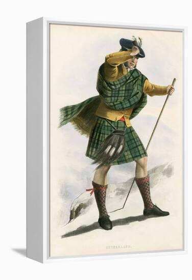 Sutherland , from the Clans of the Scottish Highlands, Pub.1845 (Colour Litho)-Robert Ronald McIan-Framed Premier Image Canvas