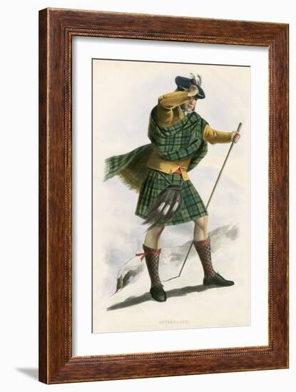 Sutherland , from the Clans of the Scottish Highlands, Pub.1845 (Colour Litho)-Robert Ronald McIan-Framed Giclee Print