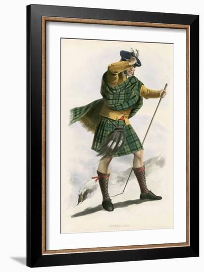 Sutherland , from the Clans of the Scottish Highlands, Pub.1845 (Colour Litho)-Robert Ronald McIan-Framed Giclee Print