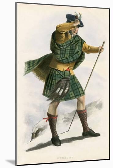 Sutherland , from the Clans of the Scottish Highlands, Pub.1845 (Colour Litho)-Robert Ronald McIan-Mounted Giclee Print