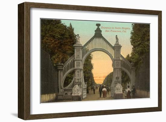 Sutro Heights Entrance, San Francisco, California-null-Framed Art Print