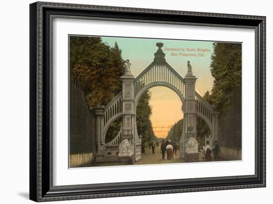 Sutro Heights Entrance, San Francisco, California-null-Framed Art Print