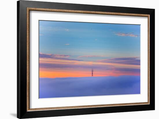 Sutro Tower Above the Fog - San Francisco, Golden Gate Bridge-Vincent James-Framed Photographic Print