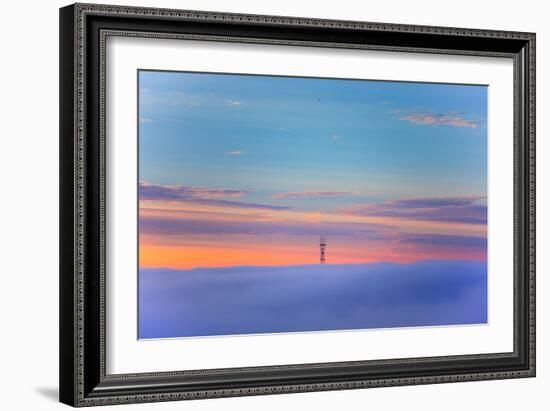 Sutro Tower Above the Fog - San Francisco, Golden Gate Bridge-Vincent James-Framed Photographic Print