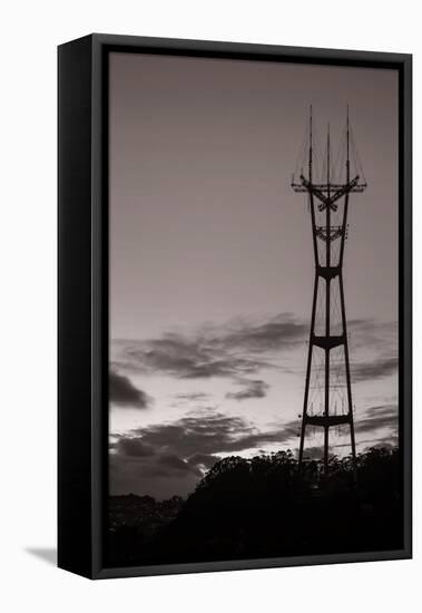 Sutro Tower in Black and White-Vincent James-Framed Premier Image Canvas