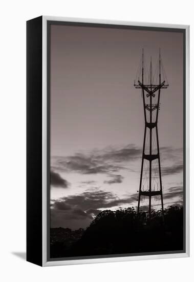 Sutro Tower in Black and White-Vincent James-Framed Premier Image Canvas