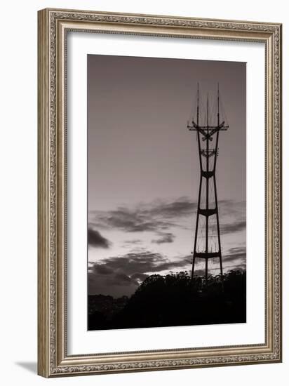 Sutro Tower in Black and White-Vincent James-Framed Photographic Print