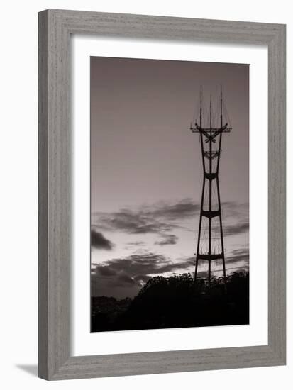 Sutro Tower in Black and White-Vincent James-Framed Photographic Print