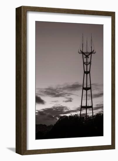 Sutro Tower in Black and White-Vincent James-Framed Photographic Print