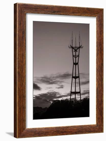Sutro Tower in Black and White-Vincent James-Framed Photographic Print