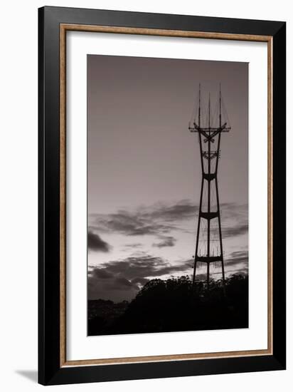 Sutro Tower in Black and White-Vincent James-Framed Photographic Print