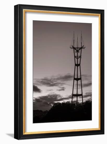 Sutro Tower in Black and White-Vincent James-Framed Photographic Print