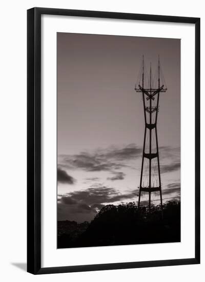 Sutro Tower in Black and White-Vincent James-Framed Photographic Print