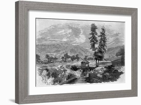 Sutter's Mill, Where Marshall Discovered Gold Engraving-Charles Christian Nahl-Framed Giclee Print