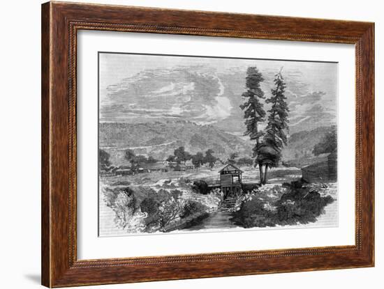 Sutter's Mill, Where Marshall Discovered Gold Engraving-Charles Christian Nahl-Framed Giclee Print