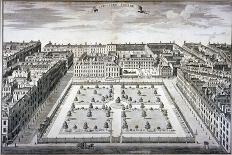 Aerial View of Leicester Square with Carriages, Westminster, London, 1754-Sutton Nicholls-Giclee Print