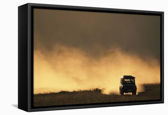 Suv Driving across Savanna-null-Framed Premier Image Canvas