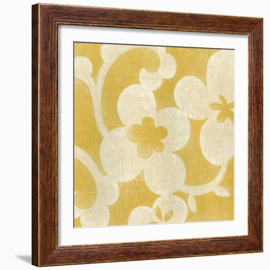 Suzani Silhouette in Yellow I-Chariklia Zarris-Framed Premium Giclee Print