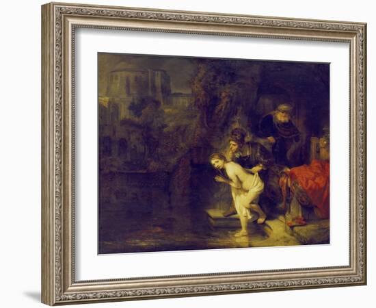 Suzanna and the Two Elders, 1647-Rembrandt van Rijn-Framed Giclee Print