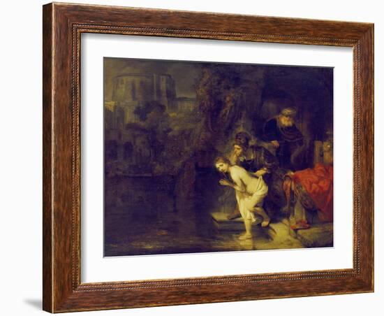 Suzanna and the Two Elders, 1647-Rembrandt van Rijn-Framed Giclee Print