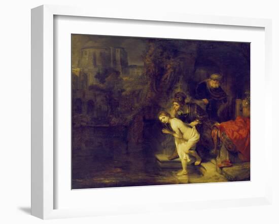 Suzanna and the Two Elders, 1647-Rembrandt van Rijn-Framed Giclee Print