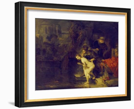 Suzanna and the Two Elders, 1647-Rembrandt van Rijn-Framed Giclee Print