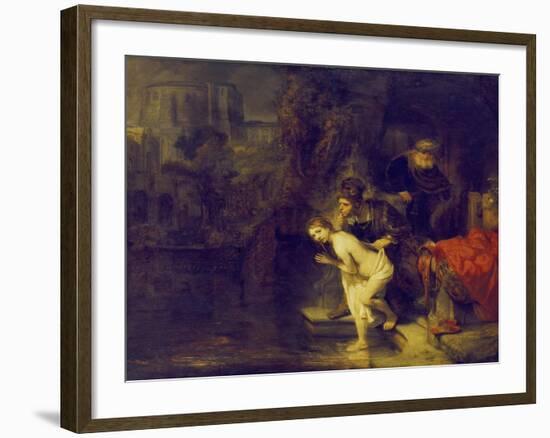 Suzanna and the Two Elders, 1647-Rembrandt van Rijn-Framed Giclee Print