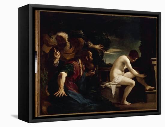 Suzanne and the Elders - Oil on Canvas, 17Th Century-Guercino (1591-1666)-Framed Premier Image Canvas
