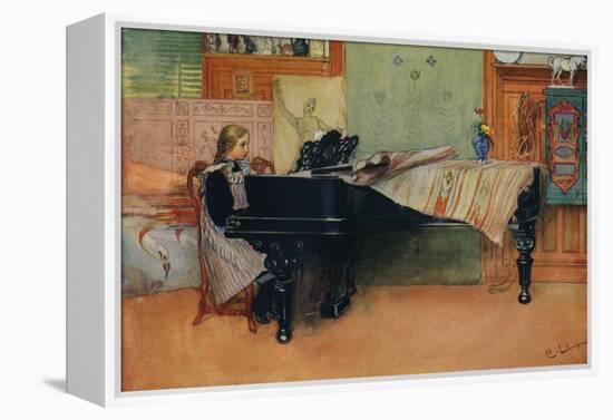 'Suzanne at the Piano', c1900-Carl Larsson-Framed Premier Image Canvas