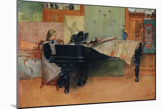 'Suzanne at the Piano', c1900-Carl Larsson-Mounted Giclee Print