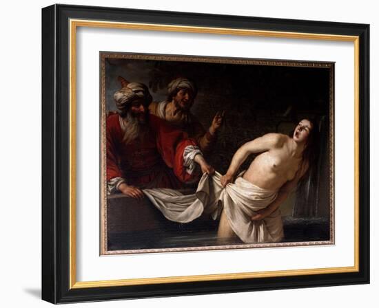 Suzanne in the Bath, 1655 (Oil on Canvas)-Gerrit van Honthorst-Framed Giclee Print