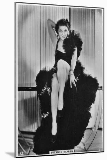 Suzanne Kaaren, American B-Movie Actress, C1938-null-Mounted Giclee Print