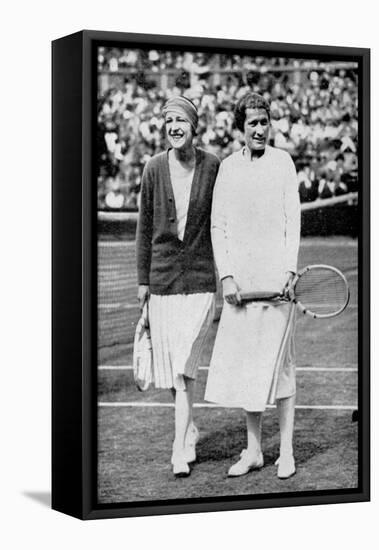 Suzanne Lenglen and Elizabeth Ryan before their Last Singles Match at Wimbledon, 1925-null-Framed Premier Image Canvas