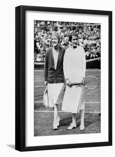 Suzanne Lenglen and Elizabeth Ryan before their Last Singles Match at Wimbledon, 1925-null-Framed Giclee Print