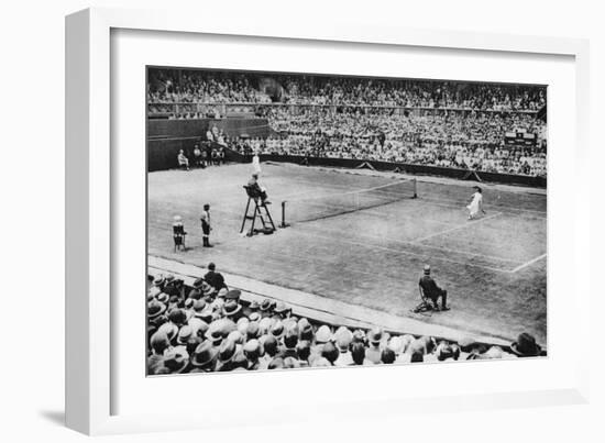 Suzanne Lenglen Playing Miss Mckane, Wimbledon, London, 1926-1927-null-Framed Giclee Print