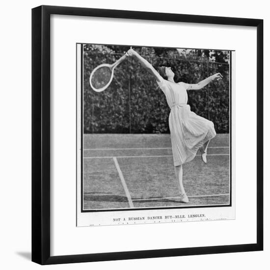 Suzanne Lenglen Taking a Shot-null-Framed Photographic Print