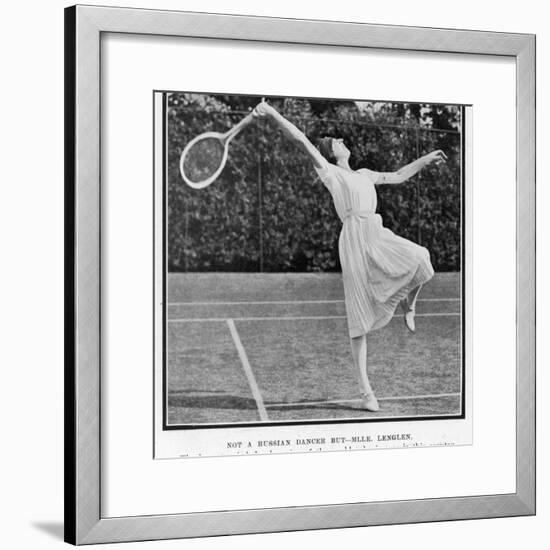 Suzanne Lenglen Taking a Shot-null-Framed Photographic Print