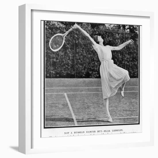 Suzanne Lenglen Taking a Shot-null-Framed Photographic Print