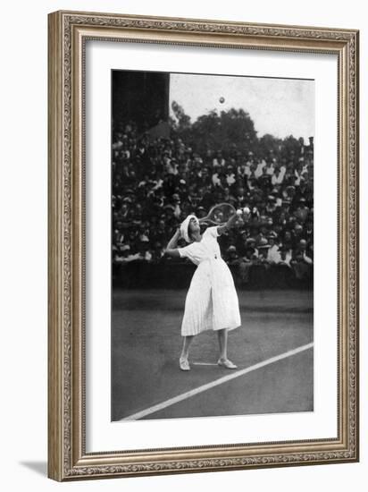 Suzanne Lenglen Winning Her First Championship at Wimbledon, 1919-null-Framed Giclee Print