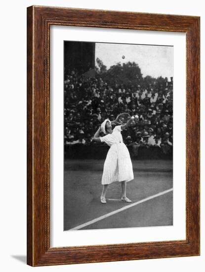 Suzanne Lenglen Winning Her First Championship at Wimbledon, 1919-null-Framed Giclee Print