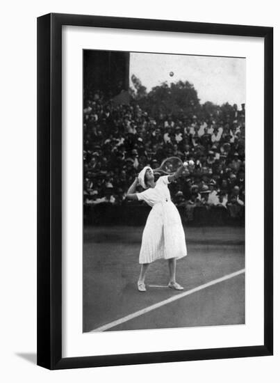 Suzanne Lenglen Winning Her First Championship at Wimbledon, 1919-null-Framed Giclee Print