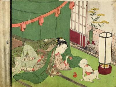 A 'Shunga', from a Series of Twenty Four Erotic Prints