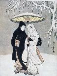 A Young Couple Catching Fireflies at Night on the Banks of a River-Suzuki Harunobu-Giclee Print