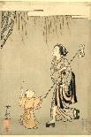 The Archery Gallery, 1765 (Colour Woodblock Print)-Suzuki Harunobu-Giclee Print