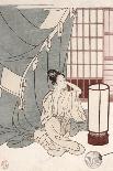 Courtesans Playing Music Exposed to the Eyes of Voyeurs Japanese, C.1769 (Print)-Suzuki Harunobu-Giclee Print